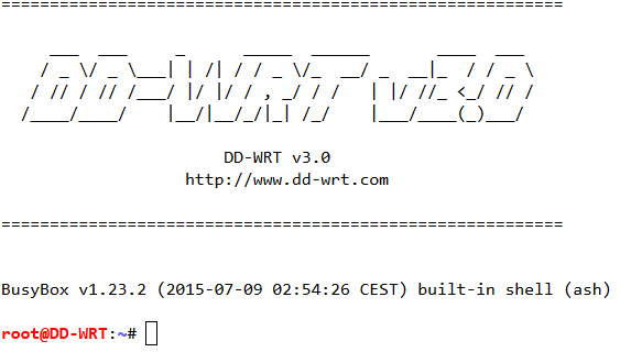 DD-WRT SSH terminal toegang
